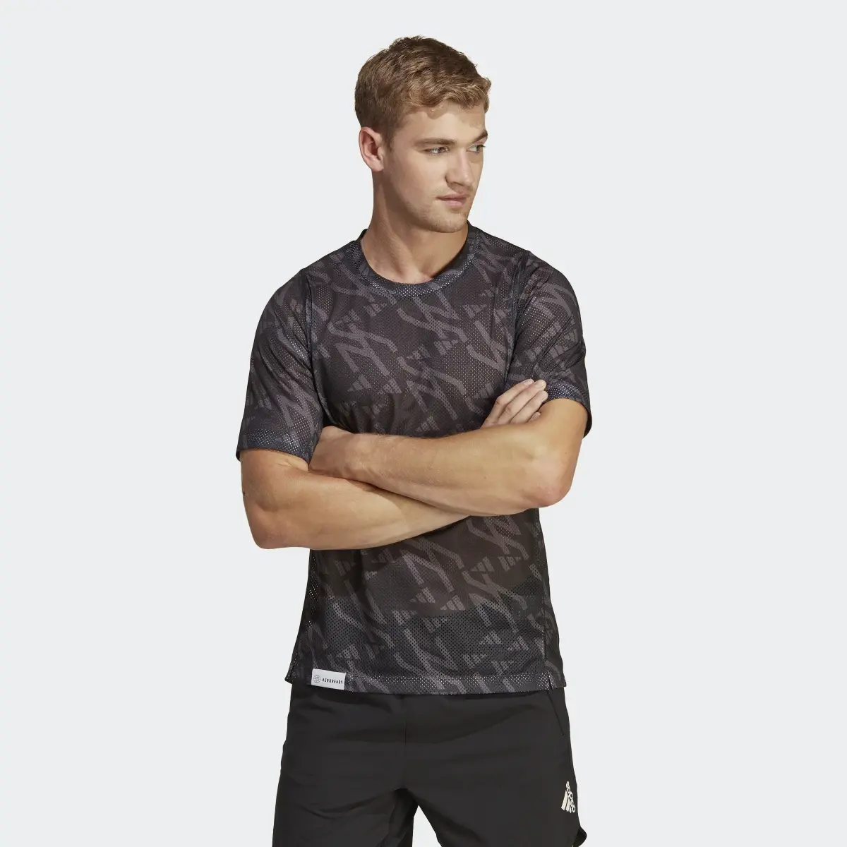 Adidas Playera de Entrenamiento Train Icons 3-Barras Logo Love. 2