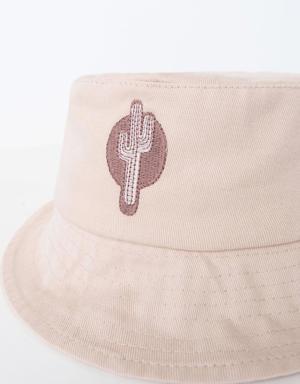 Kaktüs Desenli Bucket Şapka