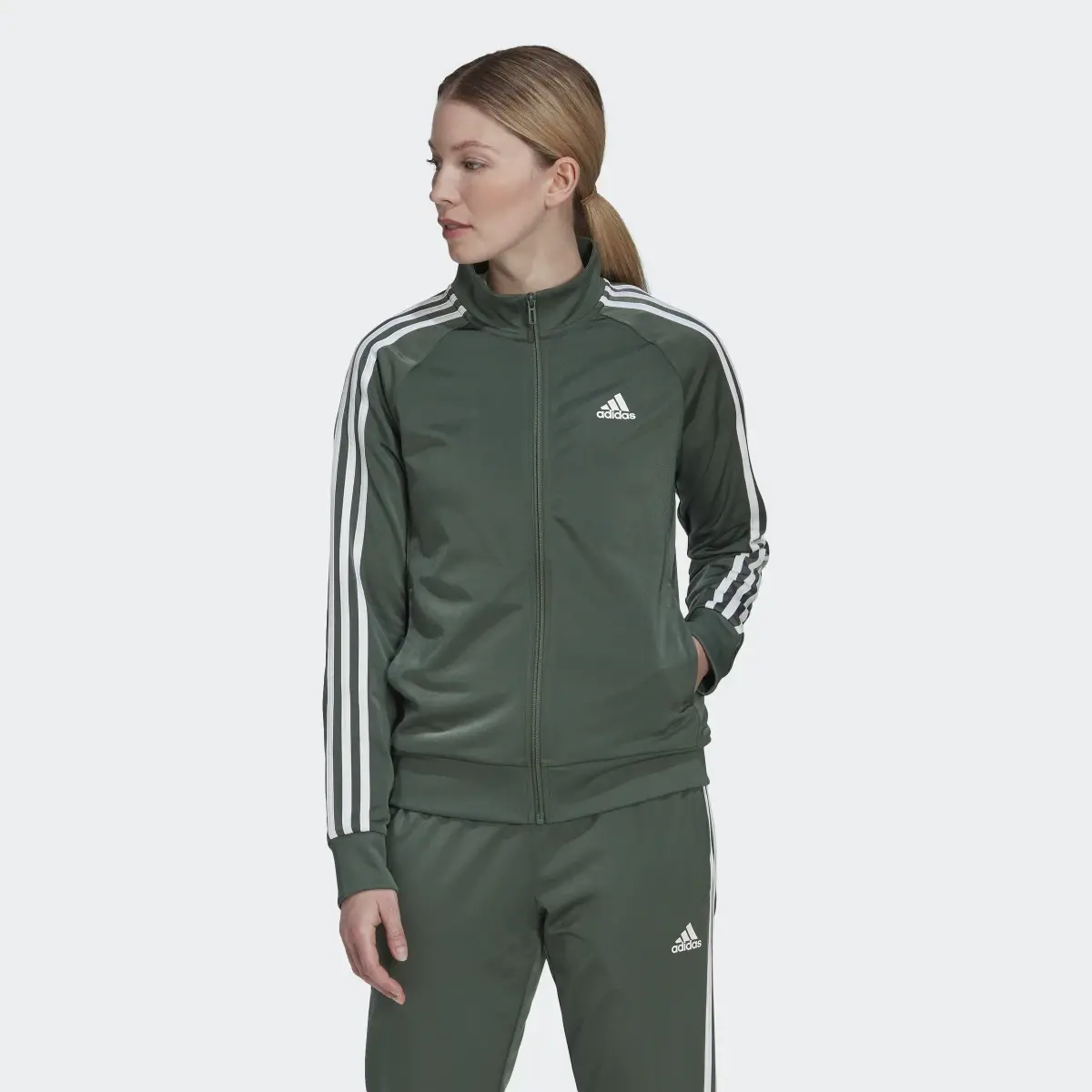 Adidas Primegreen Essentials Warm-Up Slim 3-Stripes Fermuarlı Üst. 2