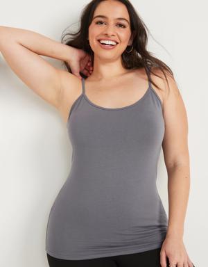 First-Layer Fitted Cami Top for Women gray