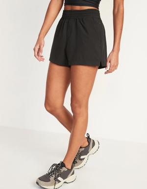 Old Navy High-Waisted StretchTech Shorts for Women -- 3.5-inch inseam black