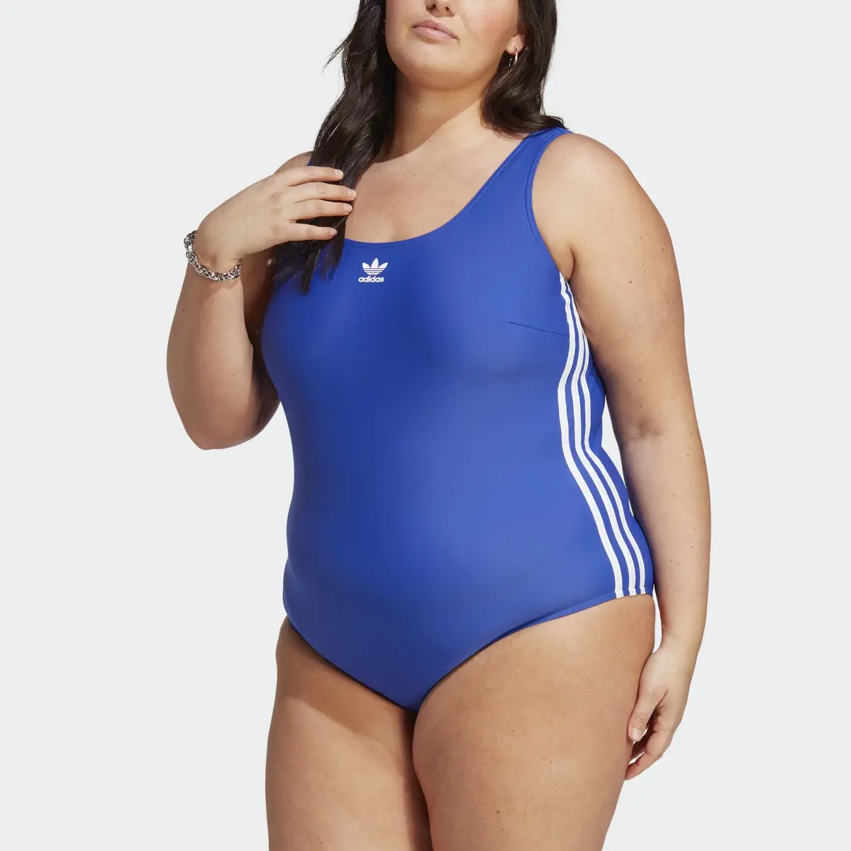 Adidas Adicolor 3-Stripes Swimsuit (Plus Size). 1