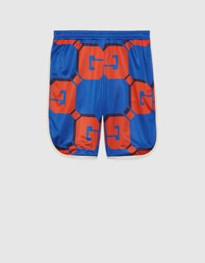 GG print mesh basketball shorts