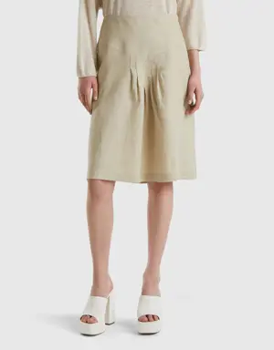 skirt in pure linen