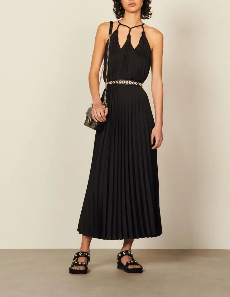 Sandro Long pleated dress. 3