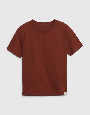 Gap Toddler 100% Organic Cotton Mix and Match Pocket T-Shirt brown
