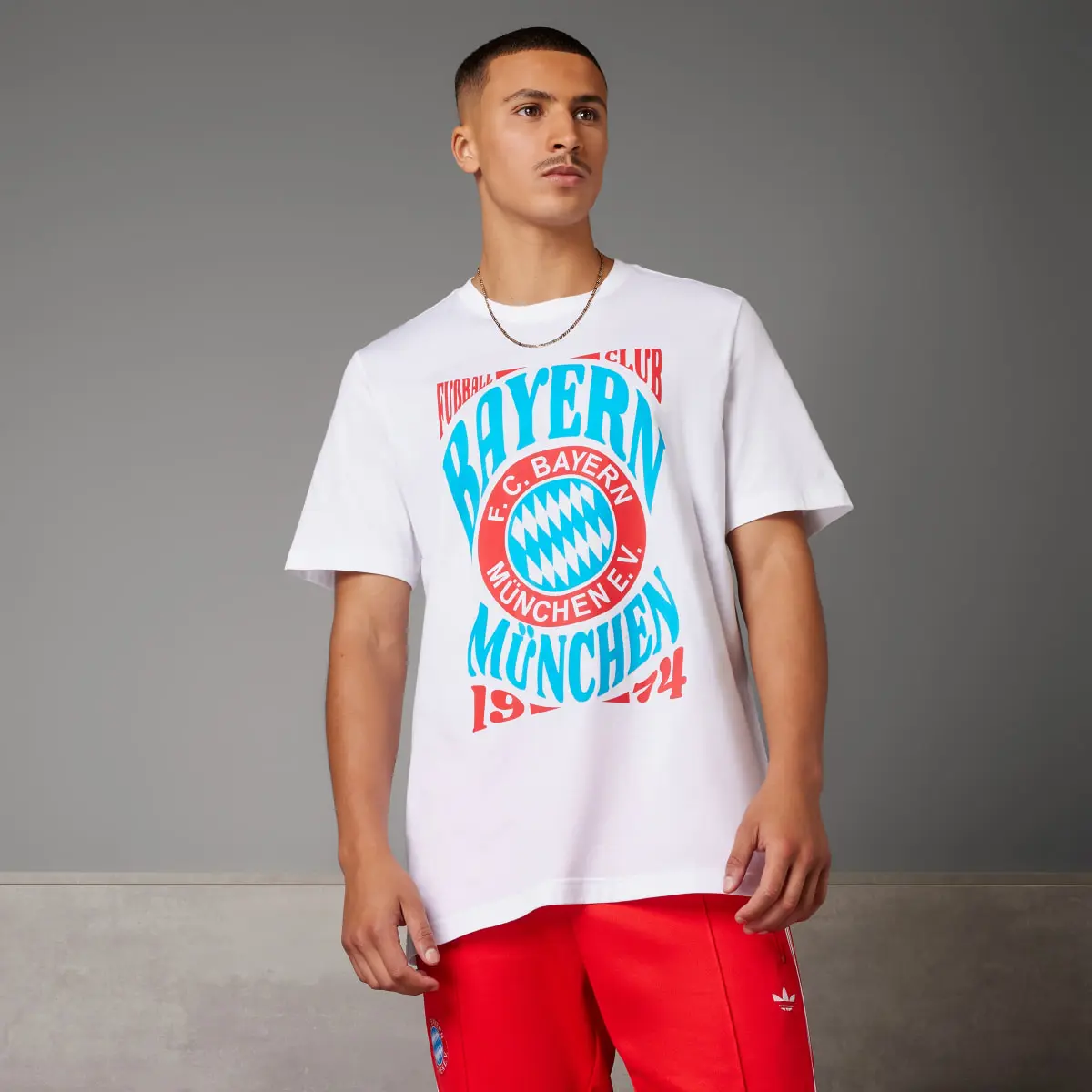 Adidas FC Bayern Originals Graphic T-Shirt. 1