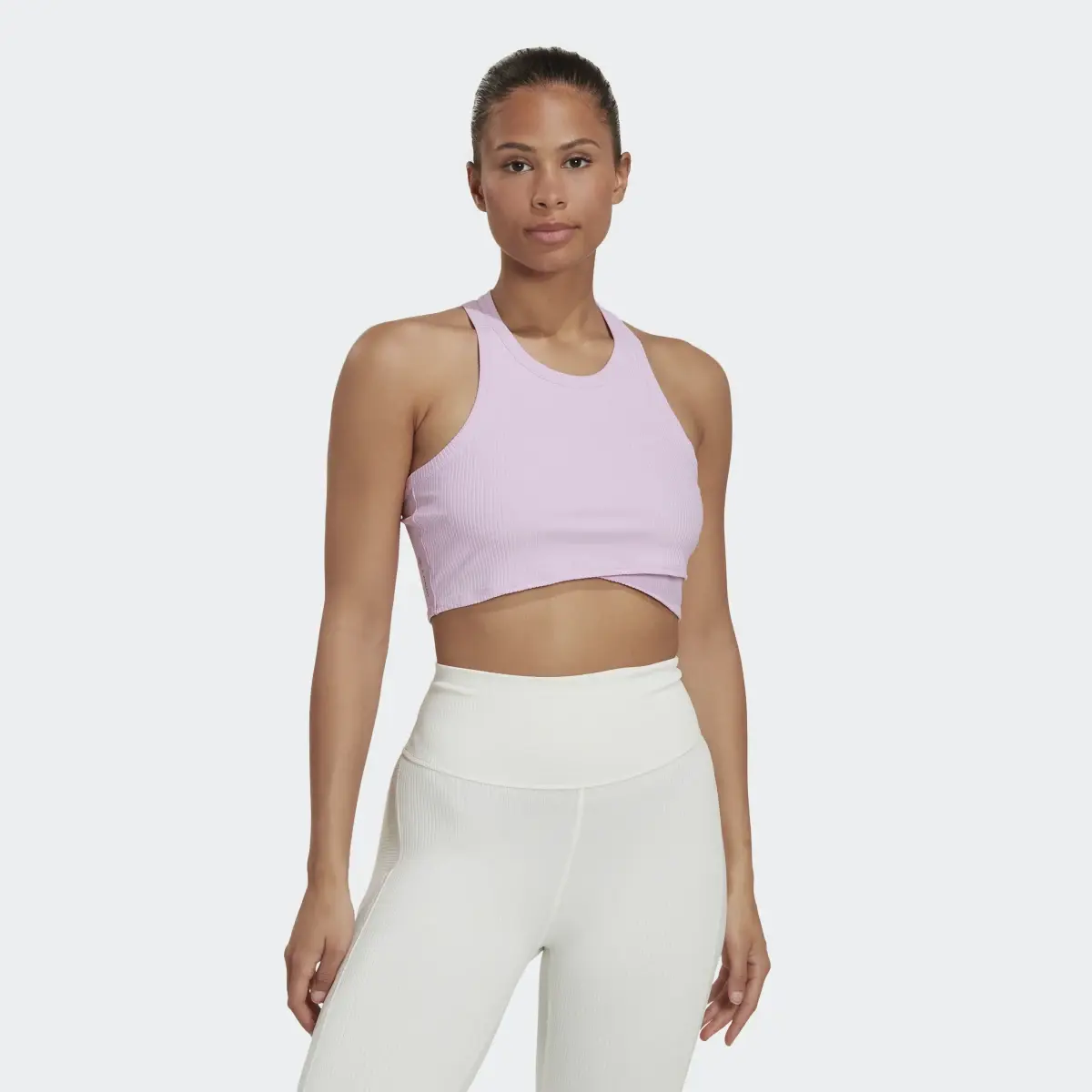 Adidas Yoga Studio Wrapped Rib Tank Top. 2