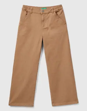high-waisted straight fit trousers