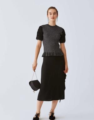 Asymmetric Ruffle Skirt