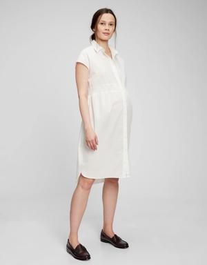 Maternity Shirtdress white