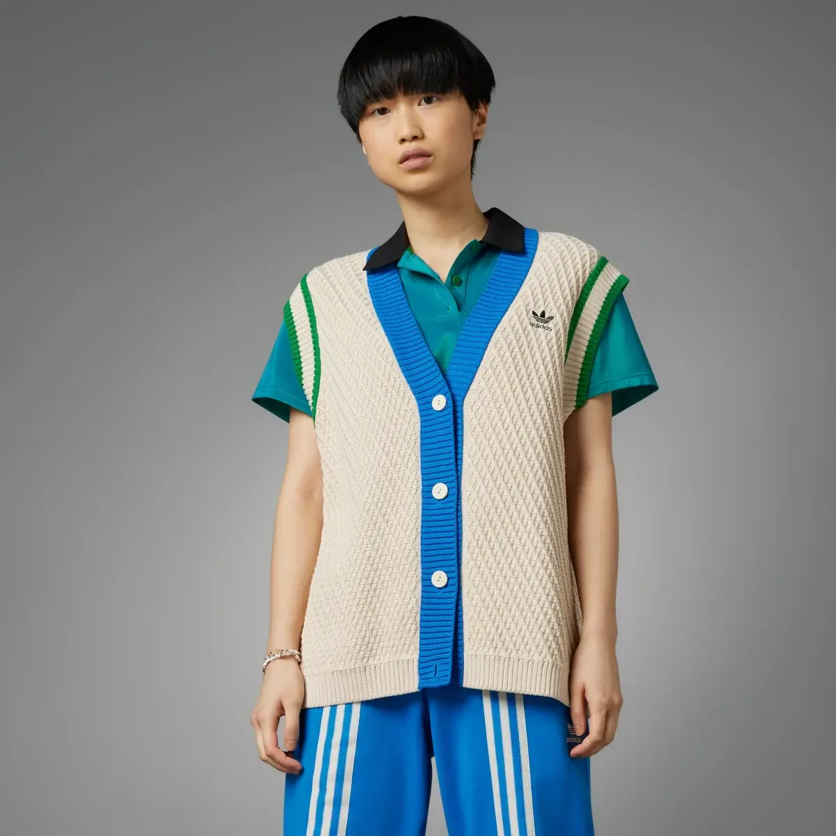 Adidas Adicolor 70s Knit Vest. 1