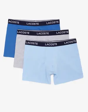 Lacoste Men’s Long Stretch Cotton Boxer Brief 3-Pack
