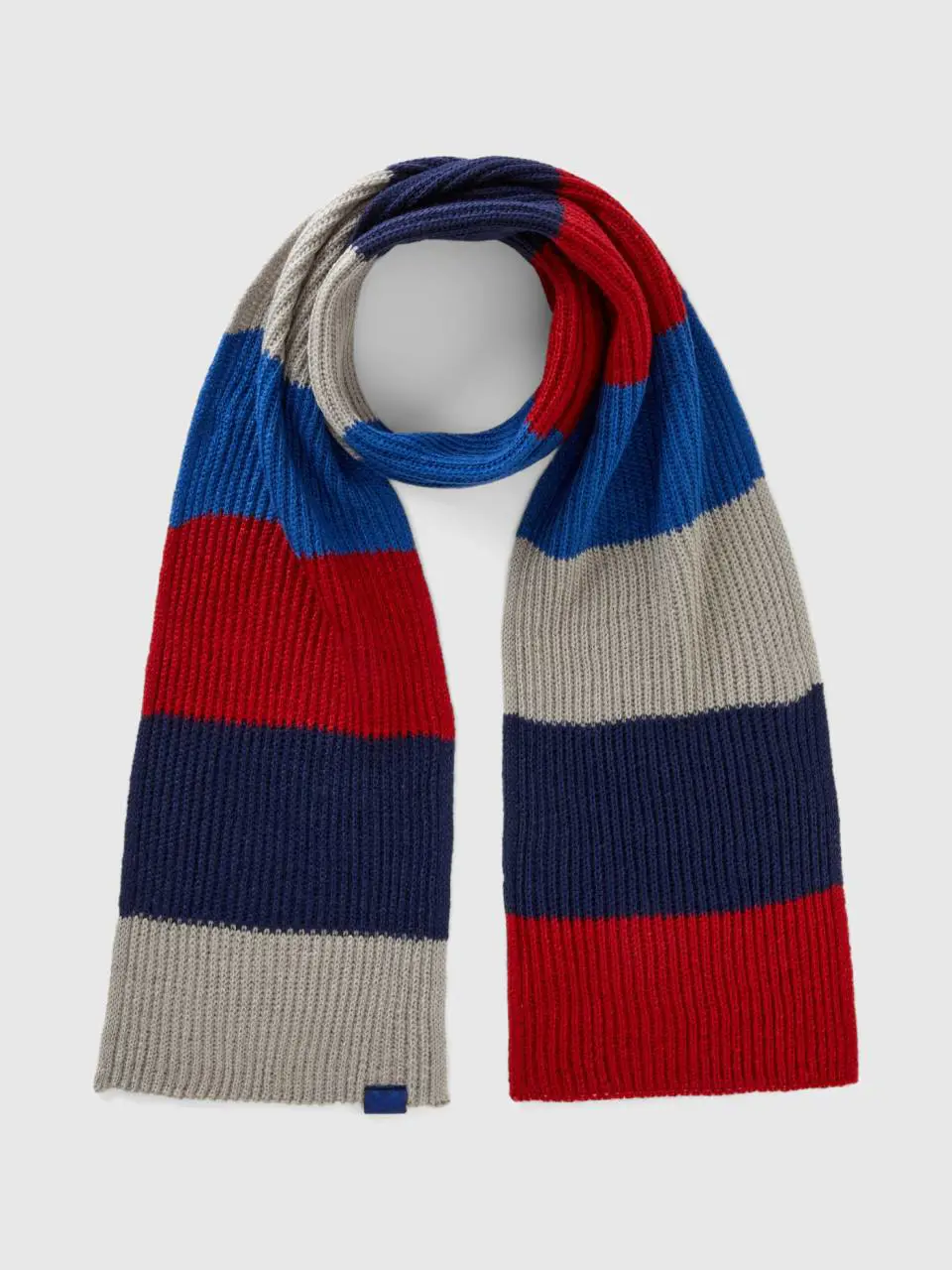 Benetton scarf with multicolor stripes. 1