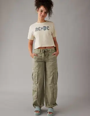 American Eagle Cropped ACDC Graphic Tee. 1