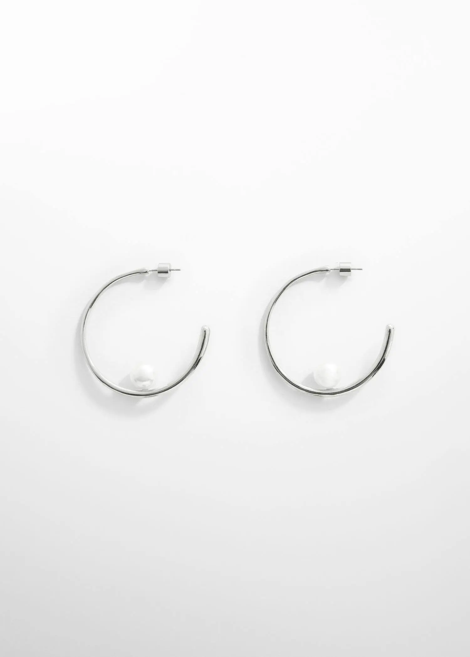 Mango Pearl-bead hoops earrings. 2