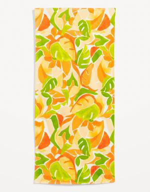 Printed Loop-Terry Beach Towel for the Family yellow