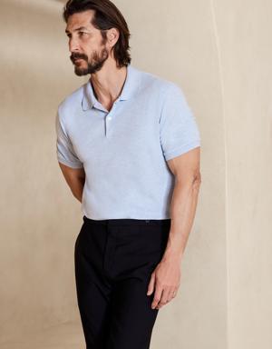 Banana Republic Luxury-Touch Polo blue