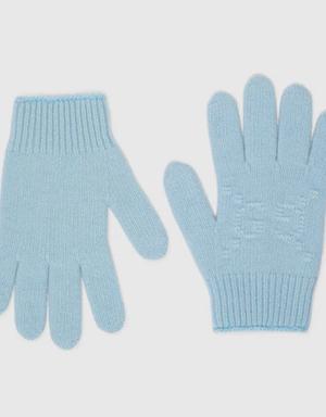 Children's embroidered wool gloves