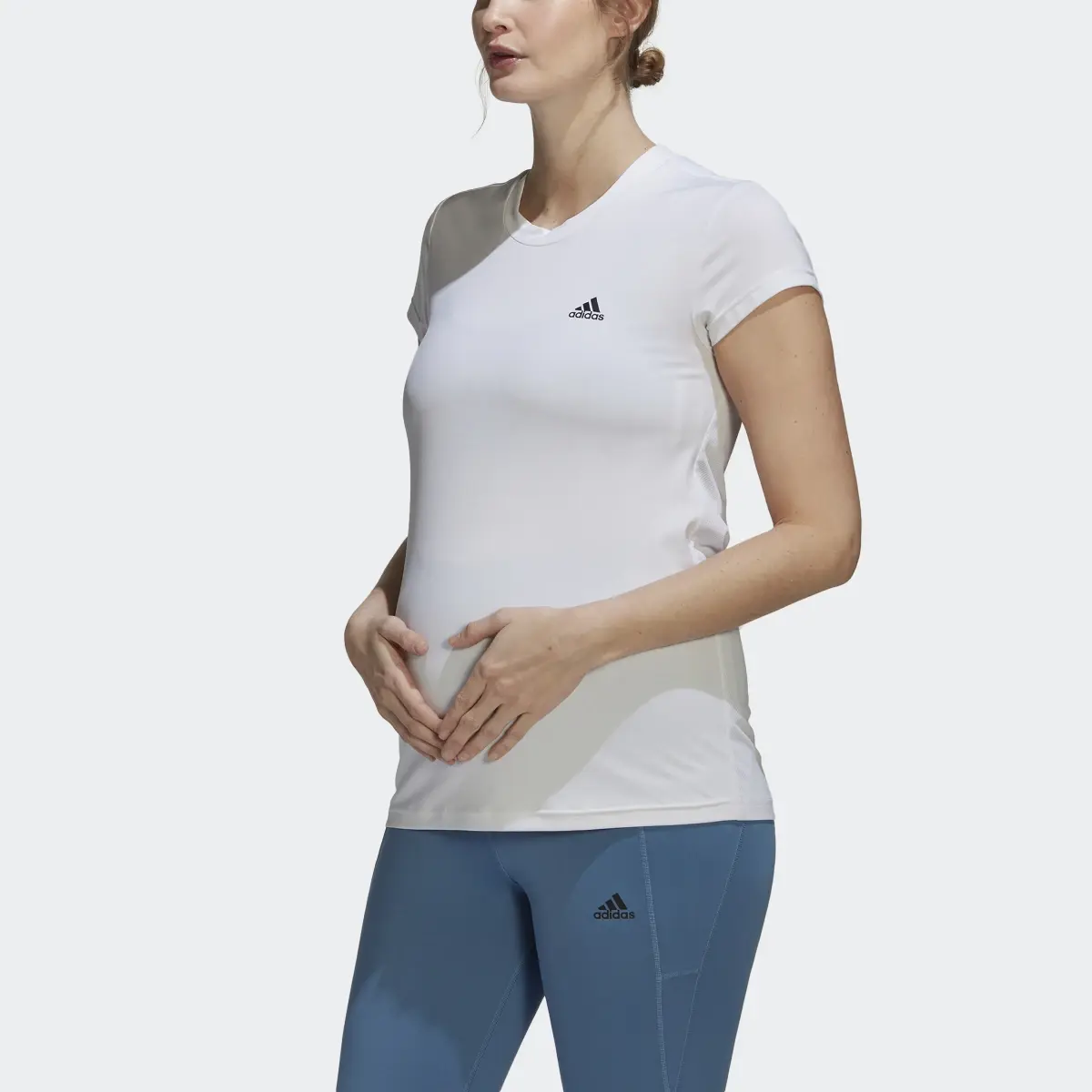 Adidas Designed to Move Colorblock Sport T-Shirt (Maternity). 1