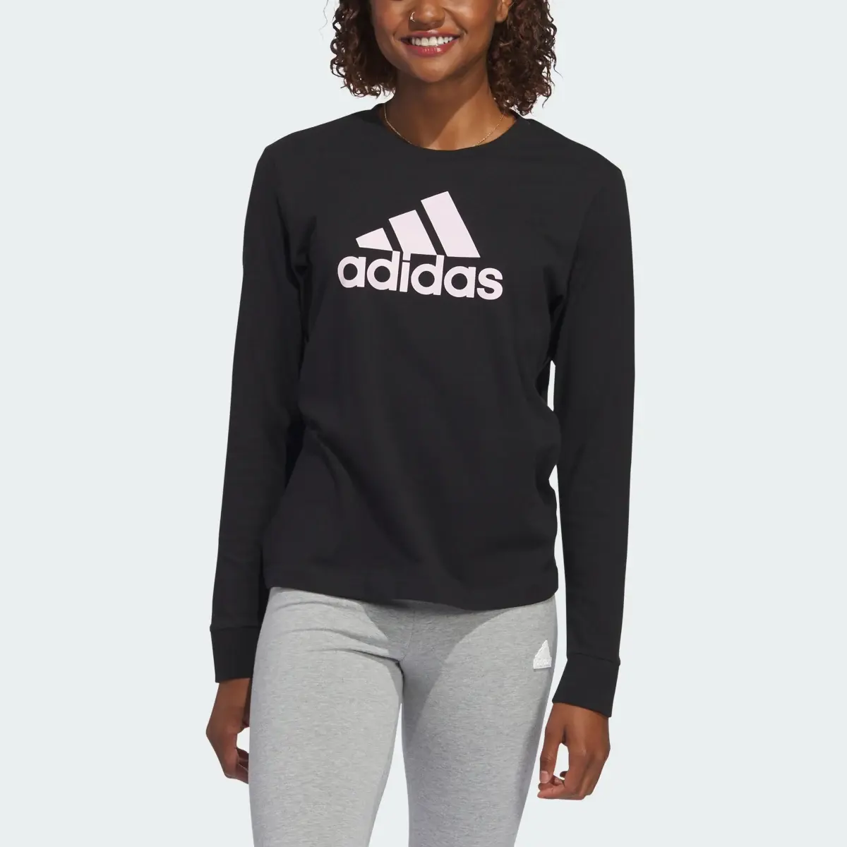 Adidas Sportswear Logo Long Sleeve Tee. 1