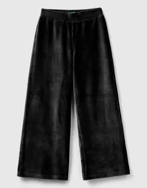 wide chenille trousers