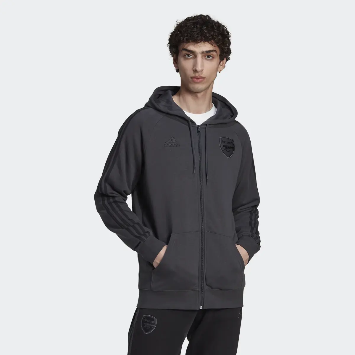 Adidas Arsenal DNA 3-Stripes Full-Zip Hoodie. 2