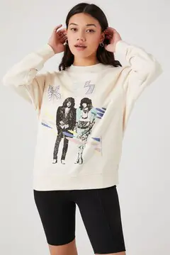 Forever 21 Forever 21 KISS Graphic Pullover Taupe/Multi. 2