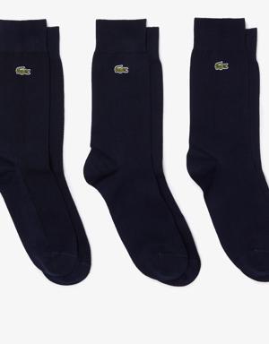 Unisex High-Cut Cotton Piqué Socks Three-Pack