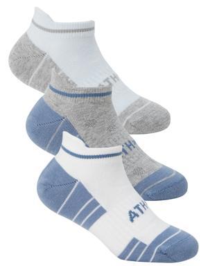 Athleta Girl Everyday Ankle Sock 3&#45Pack blue