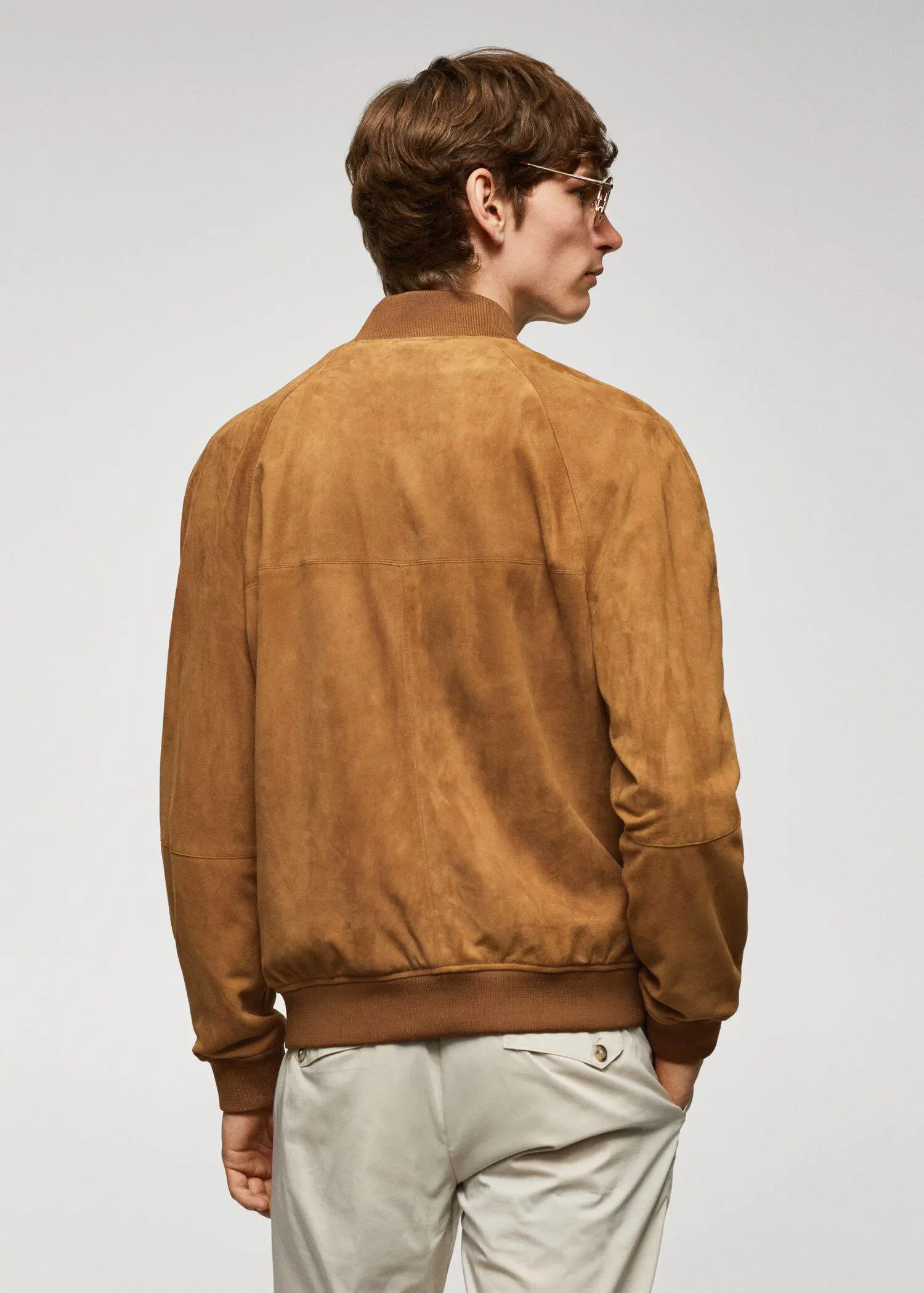 Mango Leather bomber jacket. 3