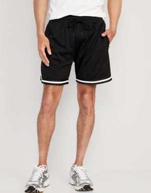 Go-Dry Mesh Basketball Shorts for Men -- 7-inch inseam black