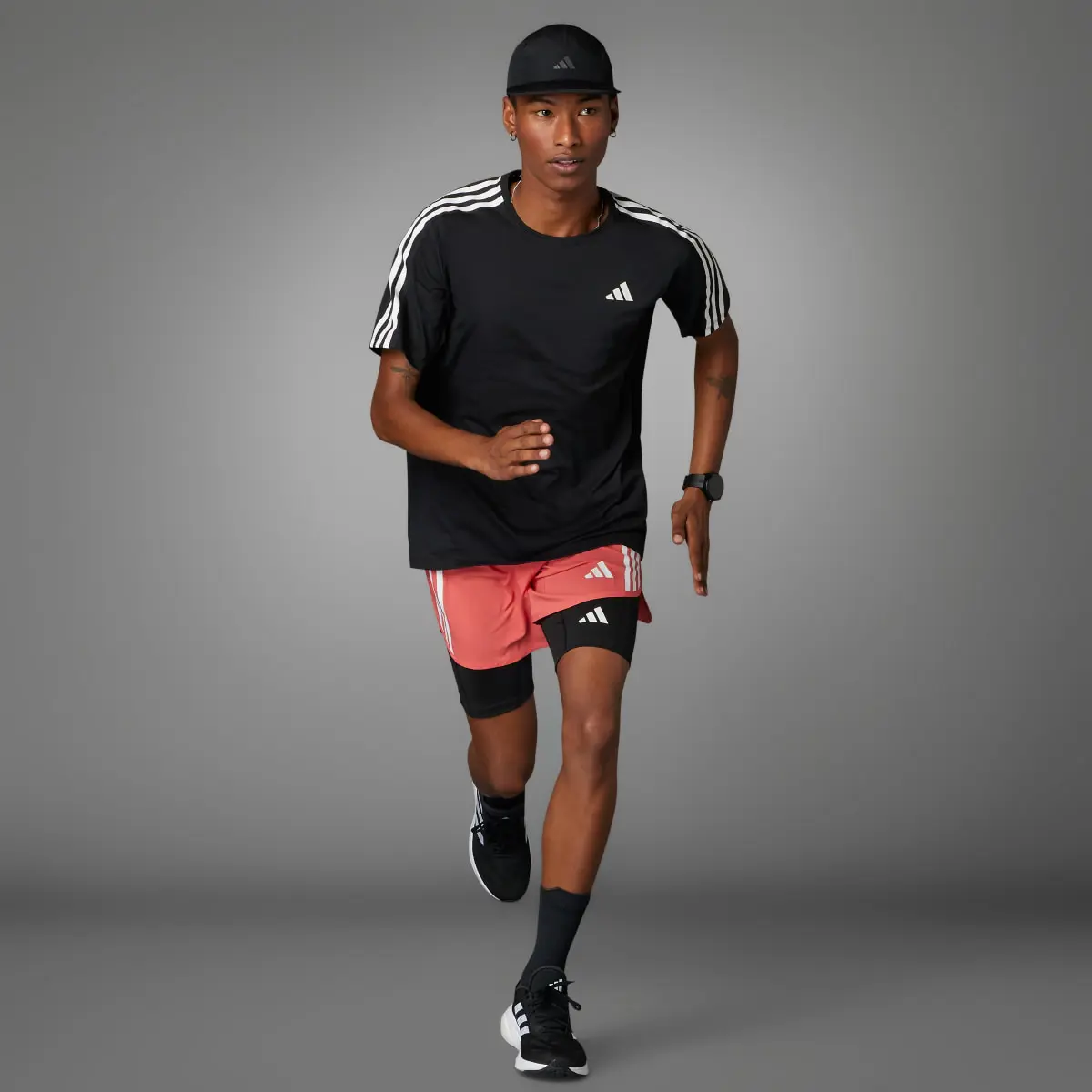 Adidas Own the Run 3-Stripes Tee. 3