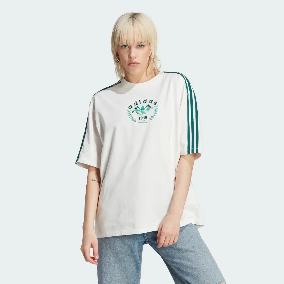 Adidas Crest Embroidery Tee. 2