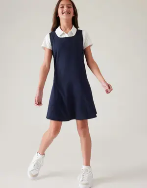 Girl School Day Dress blue
