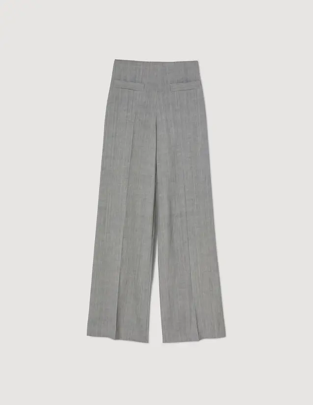 Sandro High-waisted flared trousers. 2