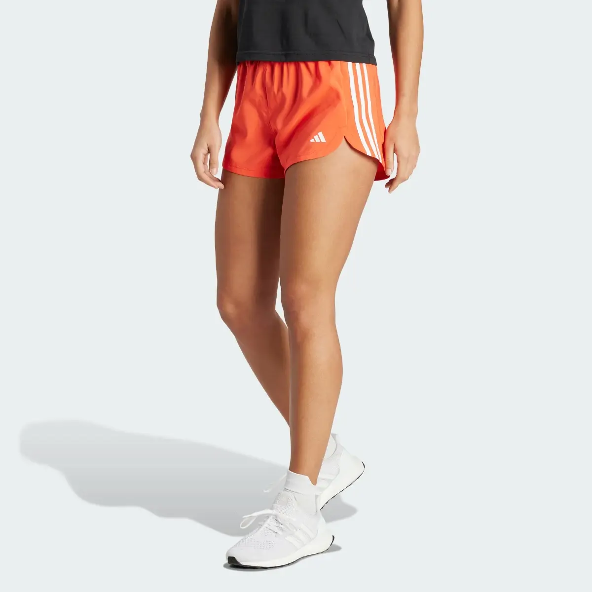 Adidas Pacer Training 3-Stripes Woven High-Rise Shorts. 2