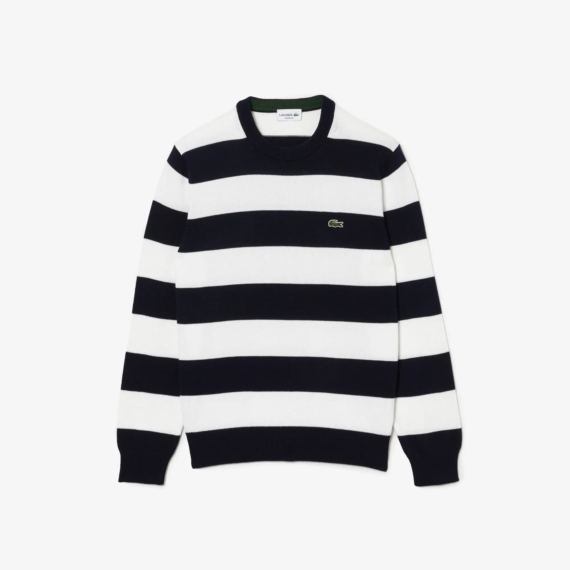 Lacoste Men's Striped Organic Cotton Jersey Sweater. 2