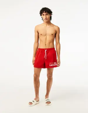 Men’s Lacoste Quick Dry Swim Trunks with Integrated Lining