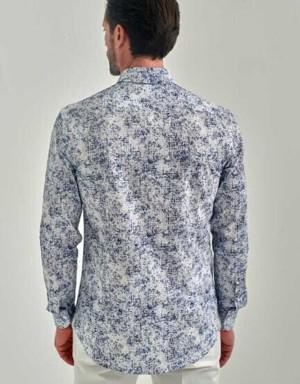 Men’s Regular Fit Long Sleeve Sport Shirt BLUE