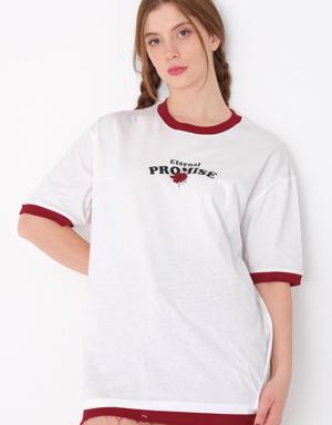 Eternal Promise Baskılı Oversize T-shirt