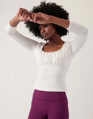 Athleta Shanti Scoop Top white