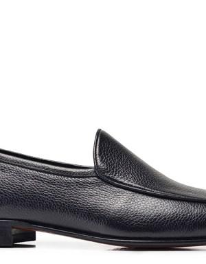 Siyah Klasik Loafer Kösele Erkek Ayakkabı -9863-