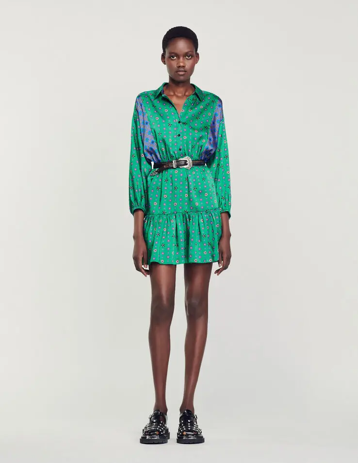 Sandro Printed shirt dress. 1