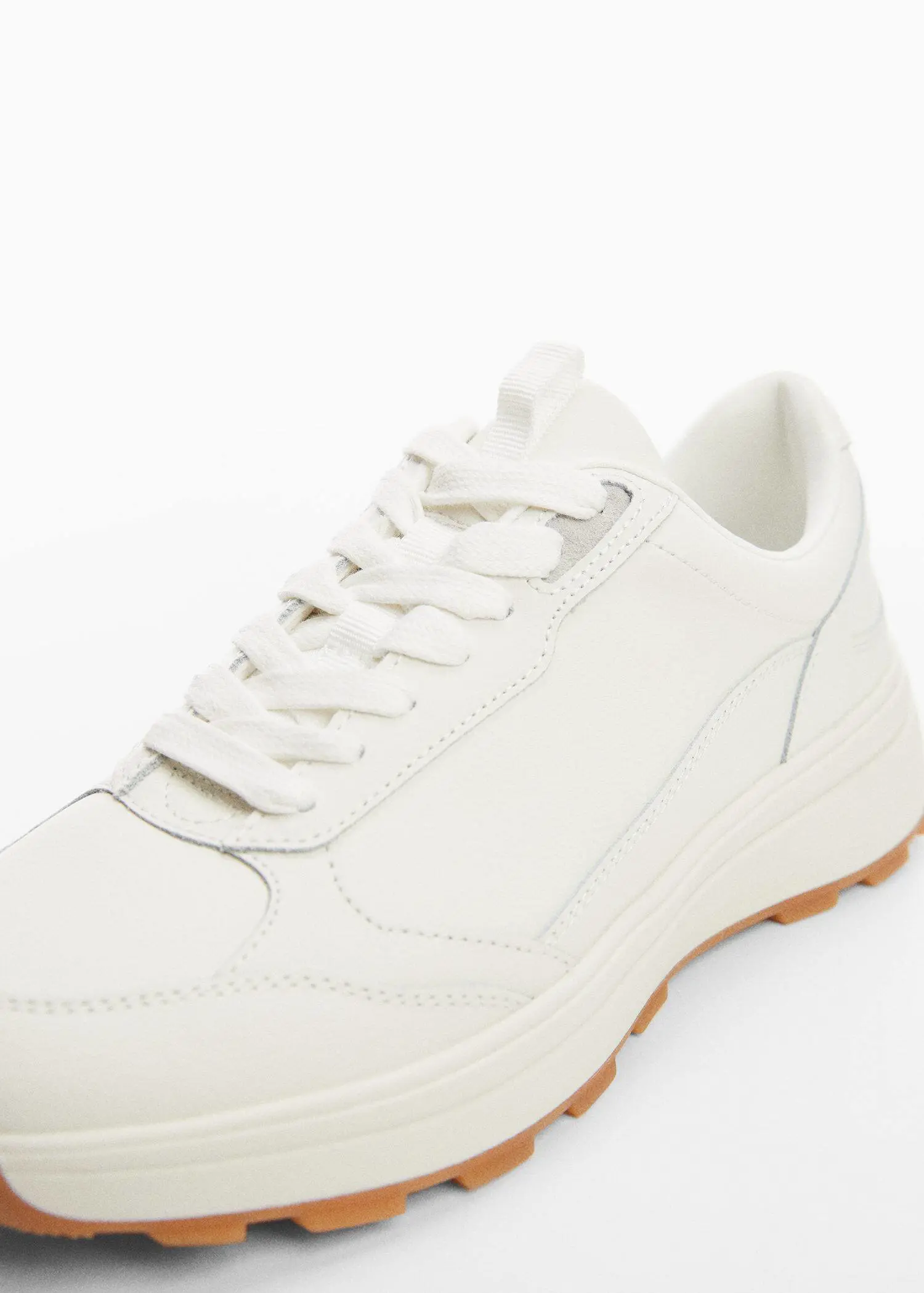 Mango Lace-up leather sneakers. 3