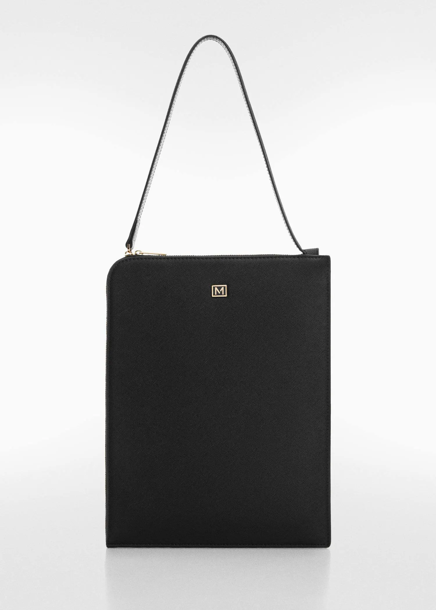 Mango Saffiano görünümlü saplı dizüstü bilgisayar çantası. 1