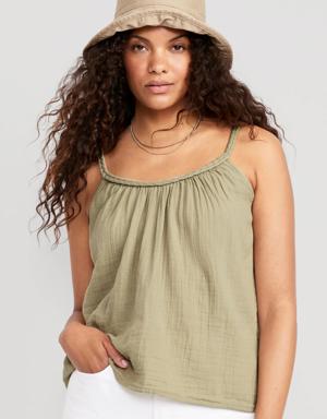 Old Navy Sleeveless Braided-Strap Top for Women green