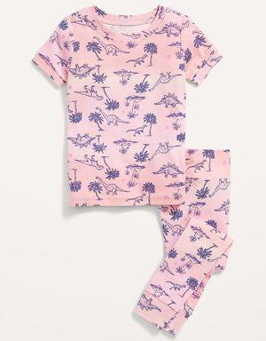 Unisex Printed Pajama Set for Toddler & Baby brown