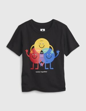 Gap Toddler 100% Organic Cotton Mix and Match Graphic T-Shirt black