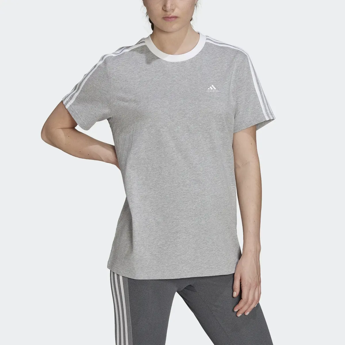 Adidas Essentials 3-Stripes T-Shirt. 1